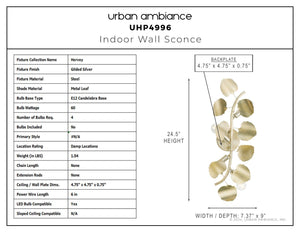 Urban Ambiance - Wall Sconce - UHP4996 Eclectic Indoor Wall Sconce, 24 - 1/2''H x 4 - 3/8