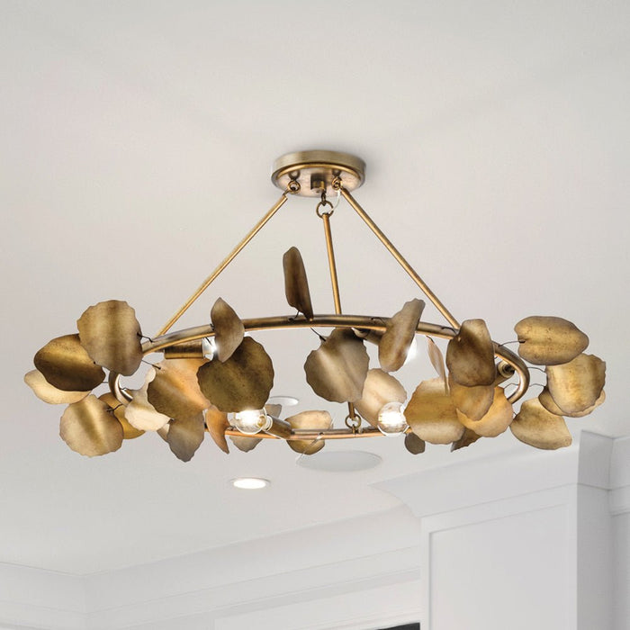 UHP4999 Eclectic Indoor Ceiling Light, 14-1/2''H x 28"W x 28''D, Gold Ombre Finish, Hervey Collection