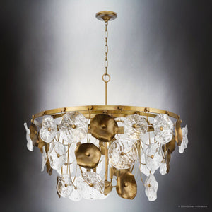 Urban Ambiance - Chandelier - UHP5021 Vintage Indoor Chandelier, 28 - 1/4''H x 36