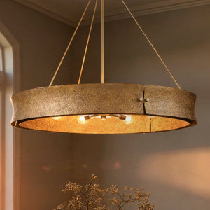 Urban Ambiance - Chandelier - UHP5031 Modern Rustic Indoor Chandelier, 26''H x 32"W x 32''D, Soft Gold Finish, Richmond Collection -