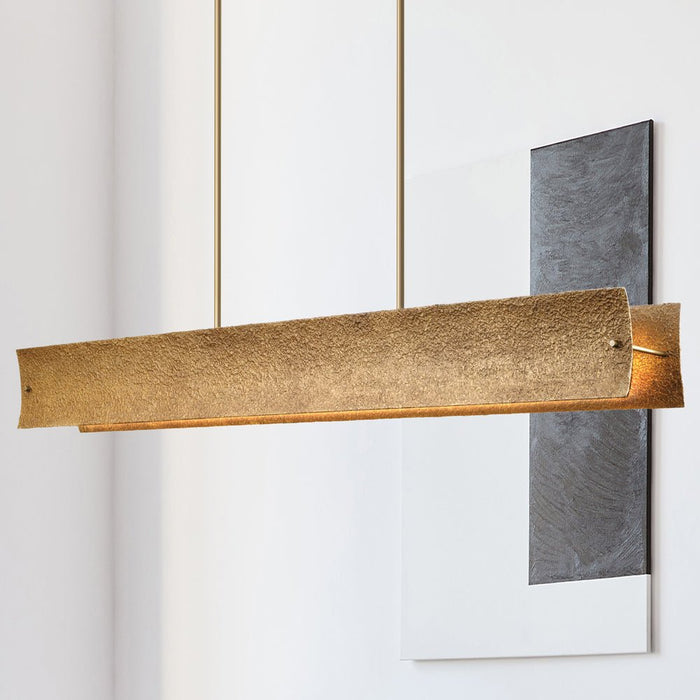 UHP5032 Modern Rustic Indoor Chandelier, 6-1/2''H x 6"W x 54''D, Soft Gold Finish, Richmond Collection