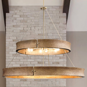 Urban Ambiance - Chandelier - UHP5033 XXL Modern Rustic Indoor Chandelier, 42''H x 48"W x 48''D, Soft Gold Finish, Richmond Collection -