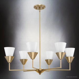 Urban Ambiance - Chandelier - UHP5041 Posh Indoor Chandelier, 11 - 1/4''H x 30