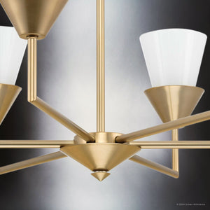 Urban Ambiance - Chandelier - UHP5041 Posh Indoor Chandelier, 11 - 1/4''H x 30