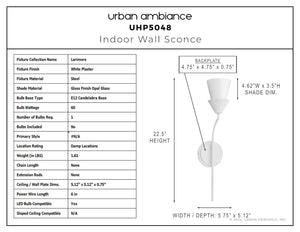 Urban Ambiance - Wall Sconce - UHP5048 Traditional Indoor Wall Sconce, 22 - 1/2''H x 5 - 3/4