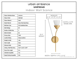 Urban Ambiance - Wall Sconce - UHP5049 Traditional Indoor Wall Sconce, 22 - 1/2''H x 5 - 3/4