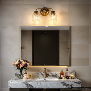 Urban Ambiance - Bath Light - UHP5063 French Country Indoor Bath Light, 8-1/2''H x 6-5/8