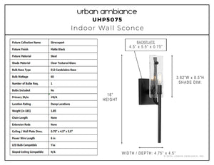 Urban Ambiance - Wall Sconce - UHP5075 Mid Century Modern Indoor Wall Sconce, 18''H x 4 - 3/4