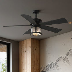Urban Ambiance - Ceiling Fan - UHP9302 Coastal Indoor/Outdoor Ceiling Fan 20.755''H x 56''W, Olde Iron Finish, Cairns Collection - 