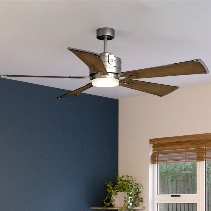 UHP9320 Transitional Ceiling Fan 14.875''H x 56''W, Brushed Nickel Finish, Rockhampton Collection