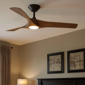 Urban Ambiance - Ceiling Fan - UHP9362 Transitional Ceiling Fan 13.5''H x 52''W, Koa Woodgrain Finish, Geraldton Collection - 