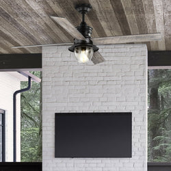 Urban Ambiance - Ceiling Fan - UHP9432 Glam Indoor/Outdoor Ceiling Fan, 21 - 11/16''H x 56"W x 56''D, Matte Black Finish, Harrisburg Collection - 