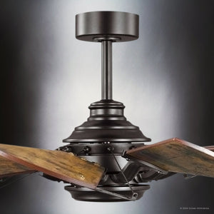 Urban Ambiance - Ceiling Fan - UHP9471 Tuscan Indoor Ceiling Fan, 17 - 3/8''H x 52