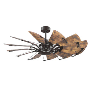 Urban Ambiance - Ceiling Fan - UHP9471 Tuscan Indoor Ceiling Fan, 17 - 3/8''H x 52