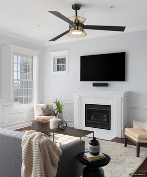 Urban Ambiance - Ceiling Fan - UHP9502 Bohemian Indoor Ceiling Fan, 14 - 3/4''H x 55 - 5/16