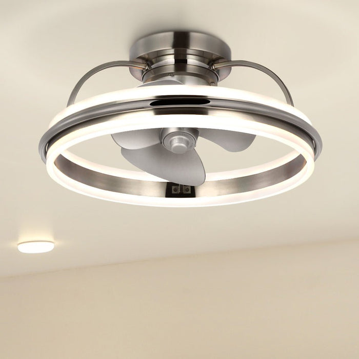 UHP9510 Contemporary Indoor Ceiling Fan, 8-3/4''H x 20-3/4"W x 20-3/4''D, Brushed Nickel Finish, Scarborough Collection