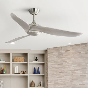 Urban Ambiance - Ceiling Fan - UHP9520 Mid Century Modern Indoor Ceiling Fan, 14 - 1/16''H x 52"W x 52''D, Brushed Nickel Finish, Wetzlar Collection -