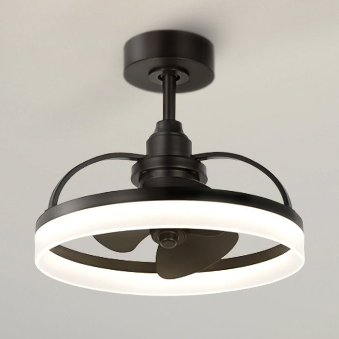 UHP9541 Glam Indoor Ceiling Fan, 8''H x 19-3/4"W x 19-3/4''D, Matte Black Finish, Wishek Collection