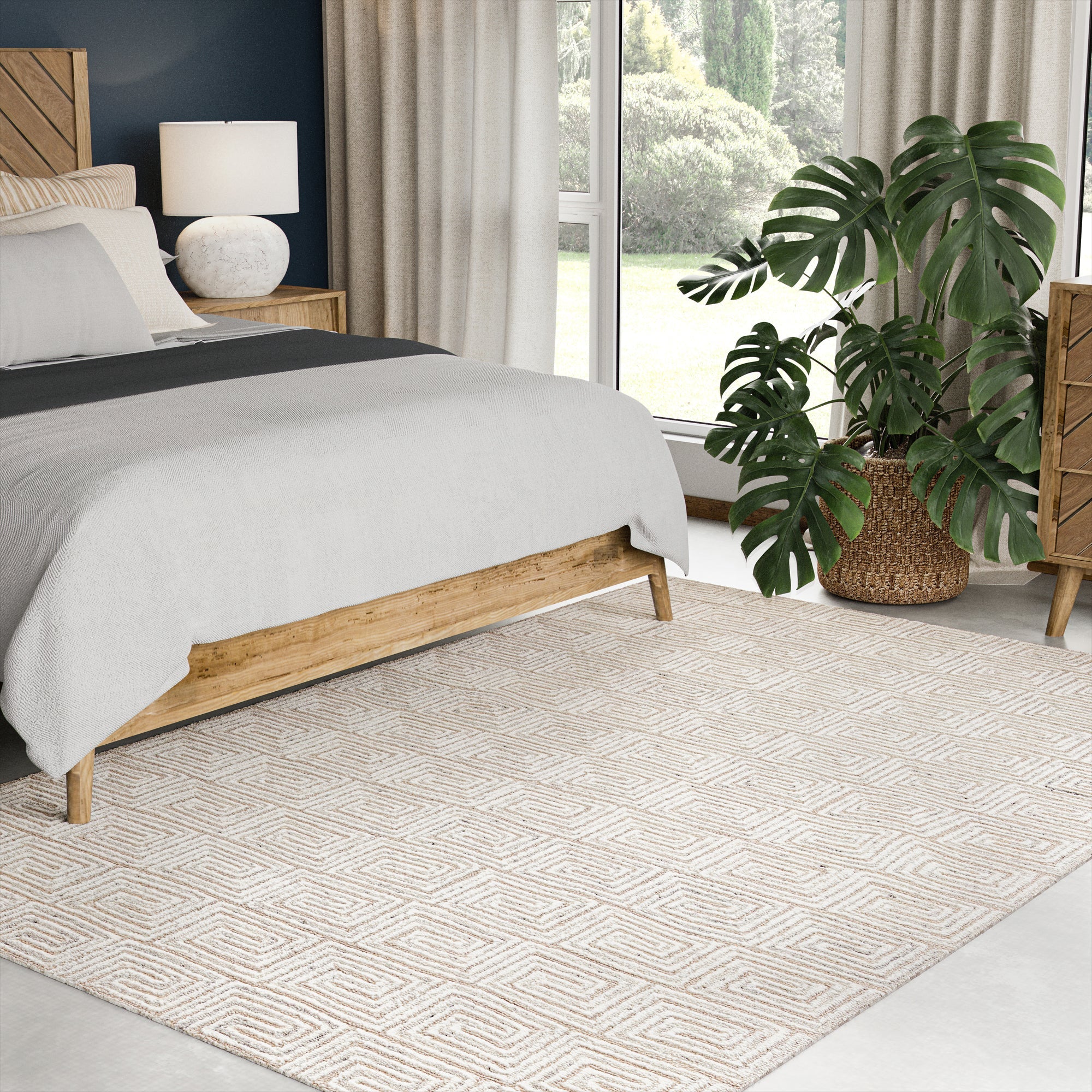 UJR0100 Luxury Hand-Tufted Natural and Semi-Synthetic Blend Plush
