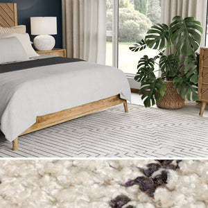 Urban Ambiance - UJR0180 Luxury Hand-Woven Semi-Synthetic and Synthetic Blend Low-Pile Rug -