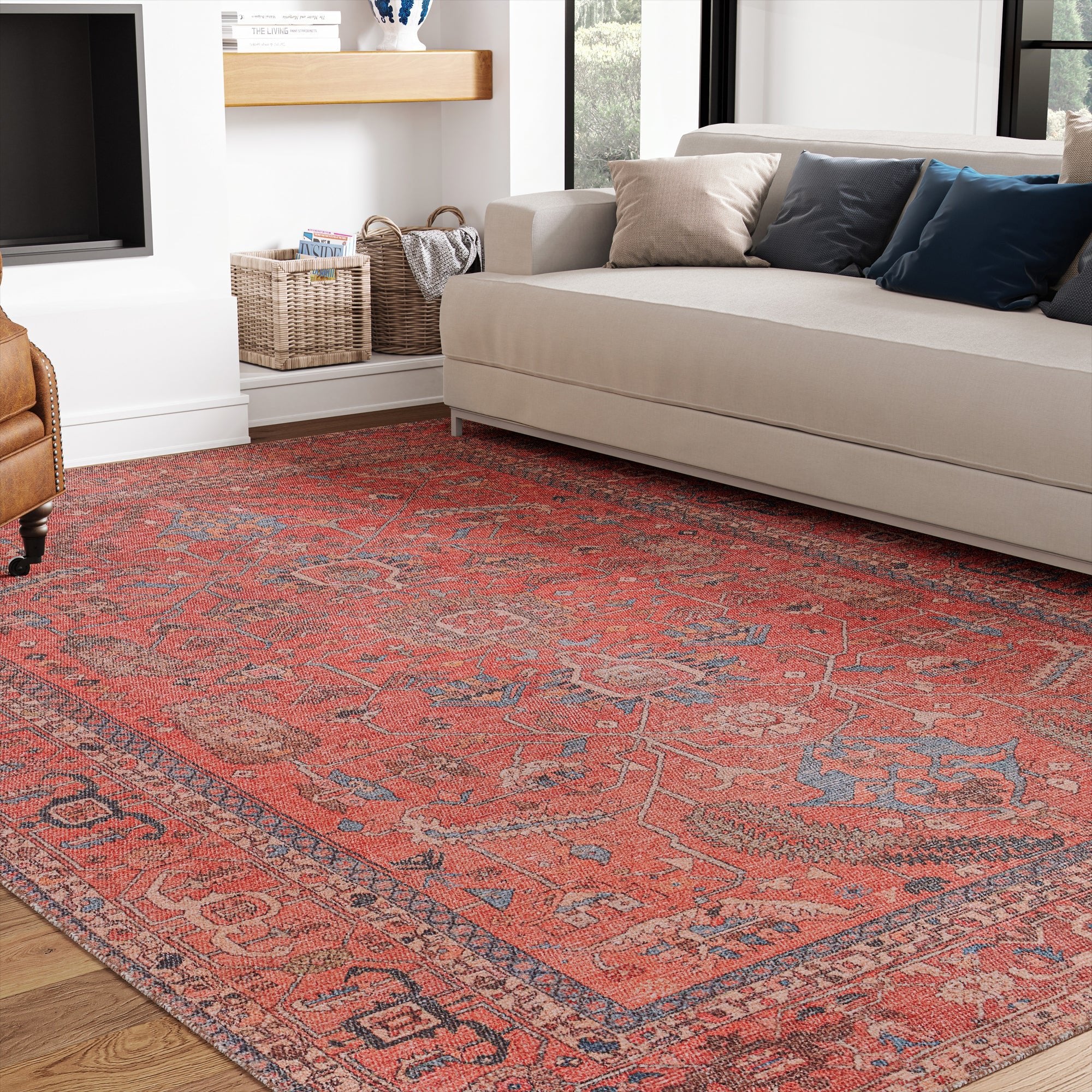 UJR0271 Luxury Power-Loomed Synthetic Low-Pile Rug – Urban Ambiance