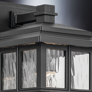 Urban Ambiance - Wall Sconce - UKC10000 Craftsman Outdoor Wall Sconce, 12''H x 6.5''W x 7.5''Dep, Textured Black Finish, Lyndale Collection - 