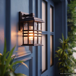 Urban Ambiance - Wall Sconce - UKC10001 Craftsman Outdoor Wall Sconce, 12''H x 6.5''W x 7.5''Dep, Olde Bronze Finish, Lyndale Collection - 