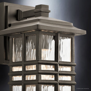 Urban Ambiance - Wall Sconce - UKC10001 Craftsman Outdoor Wall Sconce, 12''H x 6.5''W x 7.5''Dep, Olde Bronze Finish, Lyndale Collection - 