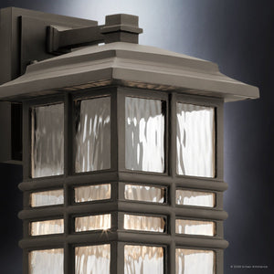 Urban Ambiance - Wall Sconce - UKC10004 Craftsman Outdoor Wall Sconce, 14.25''H x 8''W x 9''Dep, Olde Bronze Finish, Lyndale Collection - 