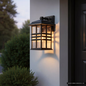 Urban Ambiance - Wall Sconce - UKC10004 Craftsman Outdoor Wall Sconce, 14.25''H x 8''W x 9''Dep, Olde Bronze Finish, Lyndale Collection - 