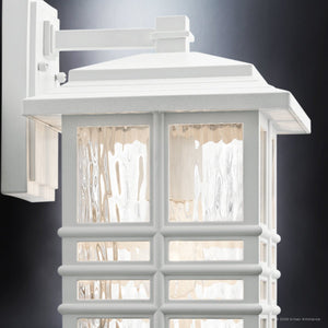Urban Ambiance - Wall Sconce - UKC10005 Craftsman Outdoor Wall Sconce, 14.25''H x 8''W x 9''Dep, White Finish, Lyndale Collection - 