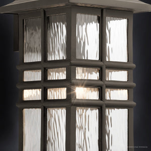 Urban Ambiance - Wall Sconce - UKC10007 Craftsman Outdoor Wall Sconce, 17.5''H x 9.5''W x 10.5''Dep, Olde Bronze Finish, Lyndale Collection - 