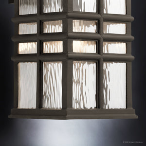Urban Ambiance - Wall Sconce - UKC10007 Craftsman Outdoor Wall Sconce, 17.5''H x 9.5''W x 10.5''Dep, Olde Bronze Finish, Lyndale Collection - 