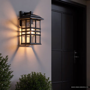 Urban Ambiance - Wall Sconce - UKC10007 Craftsman Outdoor Wall Sconce, 17.5''H x 9.5''W x 10.5''Dep, Olde Bronze Finish, Lyndale Collection - 
