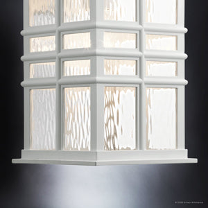 Urban Ambiance - Wall Sconce - UKC10008 Craftsman Outdoor Wall Sconce, 17.5''H x 9.5''W x 10.5''Dep, White Finish, Lyndale Collection - 