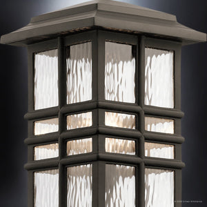 Urban Ambiance - Post Light - UKC10010 Craftsman Outdoor Post Light, 20.75''H x 9.5''W x 9.5''Dep, Olde Bronze Finish, Lyndale Collection - 