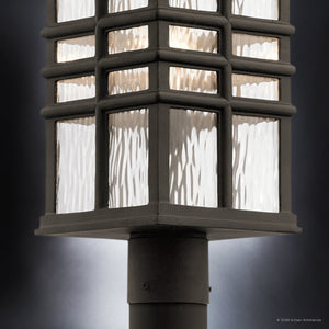 Urban Ambiance - Post Light - UKC10010 Craftsman Outdoor Post Light, 20.75''H x 9.5''W x 9.5''Dep, Olde Bronze Finish, Lyndale Collection - 