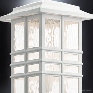 Urban Ambiance - Post Light - UKC10011 Craftsman Outdoor Post Light, 20.75''H x 9.5''W x 9.5''Dep, White Finish, Lyndale Collection - 
