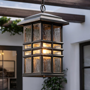 Urban Ambiance - Pendant - UKC10013 Craftsman Outdoor Pendant, 18''H x 9.5''W x 9.5''Dep, Olde Bronze Finish, Lyndale Collection - 
