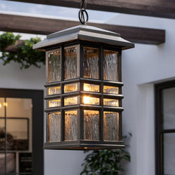 Urban Ambiance - Pendant - UKC10013 Craftsman Outdoor Pendant, 18''H x 9.5''W x 9.5''Dep, Olde Bronze Finish, Lyndale Collection - 