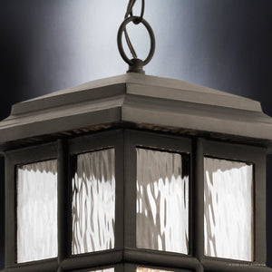 Urban Ambiance - Pendant - UKC10013 Craftsman Outdoor Pendant, 18''H x 9.5''W x 9.5''Dep, Olde Bronze Finish, Lyndale Collection - 
