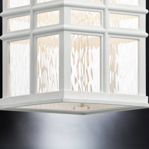 Urban Ambiance - Pendant - UKC10014 Craftsman Outdoor Pendant, 18''H x 9.5''W x 9.5''Dep, White Finish, Lyndale Collection - 