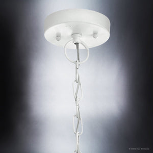 Urban Ambiance - Pendant - UKC10014 Craftsman Outdoor Pendant, 18''H x 9.5''W x 9.5''Dep, White Finish, Lyndale Collection - 