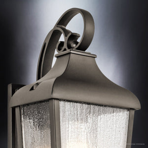 Urban Ambiance - Wall Sconce - UKC10021 Rustic Outdoor Wall Sconce, 14.75''H x 7''W x 6.5''Dep, Olde Bronze Finish, Norwyn Collection - 