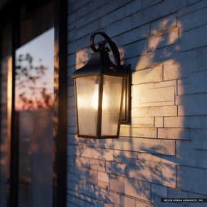 Urban Ambiance - Wall Sconce - UKC10021 Rustic Outdoor Wall Sconce, 14.75''H x 7''W x 6.5''Dep, Olde Bronze Finish, Norwyn Collection - 