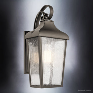 Urban Ambiance - Wall Sconce - UKC10021 Rustic Outdoor Wall Sconce, 14.75''H x 7''W x 6.5''Dep, Olde Bronze Finish, Norwyn Collection - 