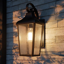 Urban Ambiance - Wall Sconce - UKC10021 Rustic Outdoor Wall Sconce, 14.75''H x 7''W x 6.5''Dep, Olde Bronze Finish, Norwyn Collection - 