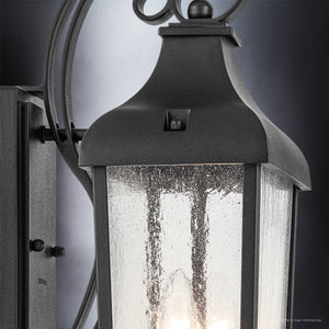 Urban Ambiance - Wall Sconce - UKC10022 Rustic Outdoor Wall Sconce, 18.5''H x 8.5''W x 8''Dep, Textured Black Finish, Norwyn Collection - 
