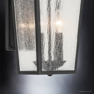 Urban Ambiance - Wall Sconce - UKC10022 Rustic Outdoor Wall Sconce, 18.5''H x 8.5''W x 8''Dep, Textured Black Finish, Norwyn Collection - 