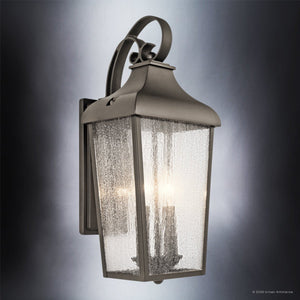 Urban Ambiance - Wall Sconce - UKC10023 Rustic Outdoor Wall Sconce, 18.5''H x 8.5''W x 8''Dep, Olde Bronze Finish, Norwyn Collection - 